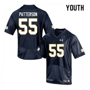Notre Dame Fighting Irish Youth Jarrett Patterson #55 Navy Under Armour Authentic Stitched College NCAA Football Jersey GAZ7899JB